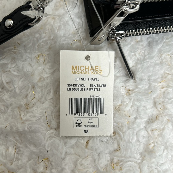 Michael Kors Silver and Black Wallet - Picture 9 of 10